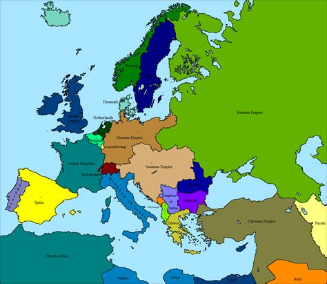 map of europe 1914